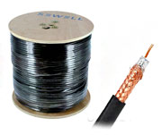 کابل کواکسیال تصویر دوربین مداربسته قرقره 500 متری 96 رشته شیلد